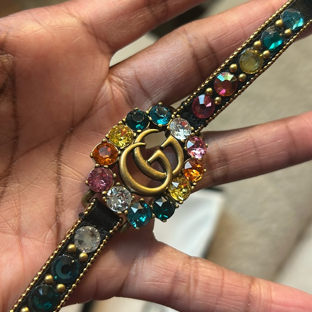Gucci Marmont Black and Multicolor Stone Bracelet 👀👀🥳🥳❌❌❌